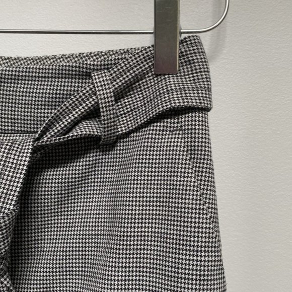 Aritzia Wilfred Houndstooth Front Tie Midi Skirt Size 00 - Picture 2 of 8